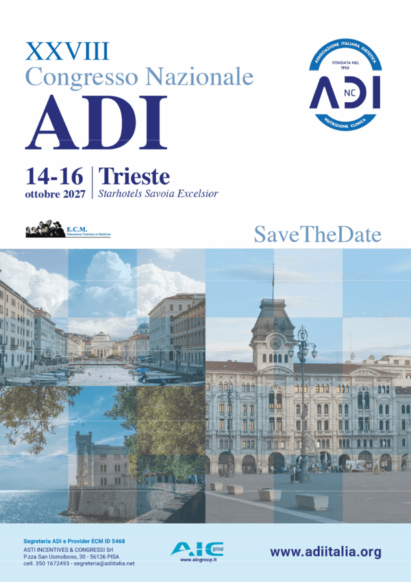 Save the Date XXVIII Congresso Nazionale ADI - Trieste 14-16 ottobre 2027